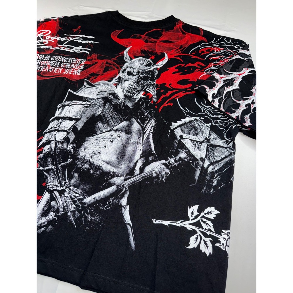 Civil Regime Mortal Kombat II Shao Kahn Black Graphic T-Shirt Mens XL NWT - Picture 8 of 8